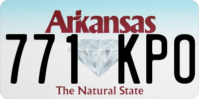 AR license plate 771KPO