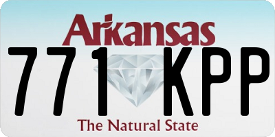 AR license plate 771KPP