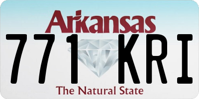 AR license plate 771KRI