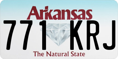 AR license plate 771KRJ
