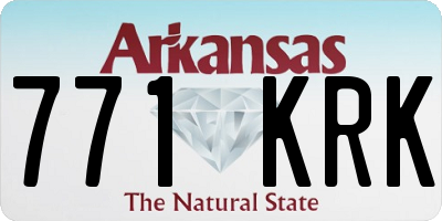 AR license plate 771KRK
