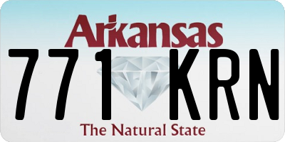 AR license plate 771KRN