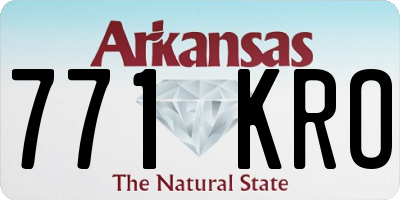 AR license plate 771KRO