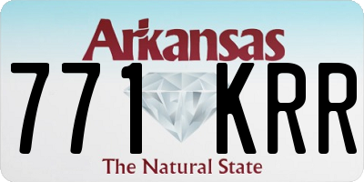 AR license plate 771KRR