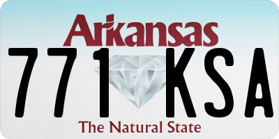 AR license plate 771KSA