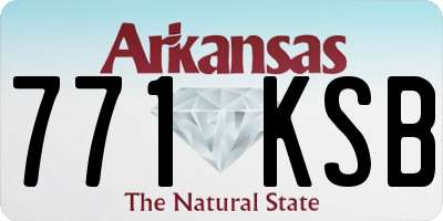 AR license plate 771KSB