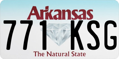 AR license plate 771KSG