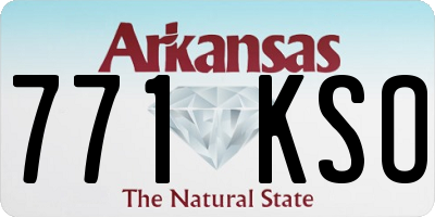 AR license plate 771KSO