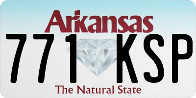 AR license plate 771KSP
