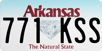AR license plate 771KSS