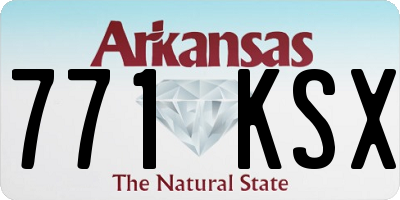 AR license plate 771KSX
