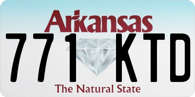 AR license plate 771KTD