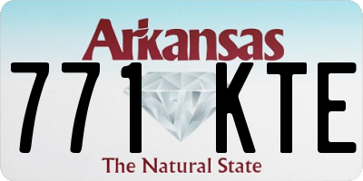 AR license plate 771KTE