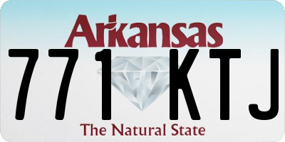 AR license plate 771KTJ