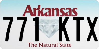 AR license plate 771KTX