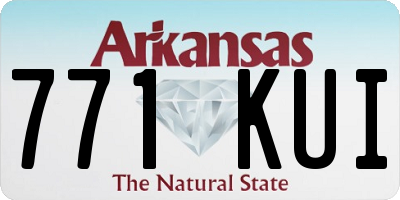 AR license plate 771KUI