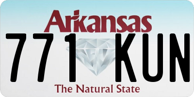 AR license plate 771KUN
