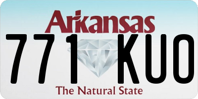 AR license plate 771KUO