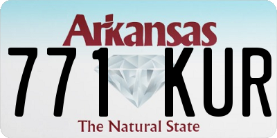 AR license plate 771KUR