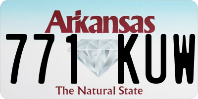 AR license plate 771KUW