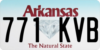 AR license plate 771KVB