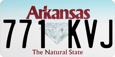 AR license plate 771KVJ