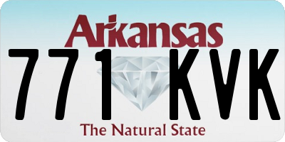 AR license plate 771KVK