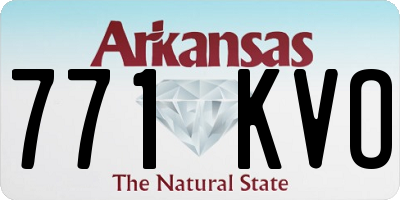 AR license plate 771KVO