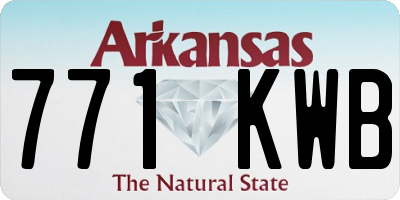 AR license plate 771KWB