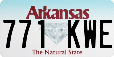 AR license plate 771KWE