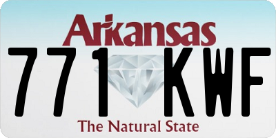 AR license plate 771KWF