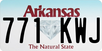AR license plate 771KWJ