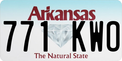 AR license plate 771KWO