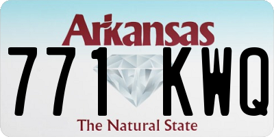 AR license plate 771KWQ
