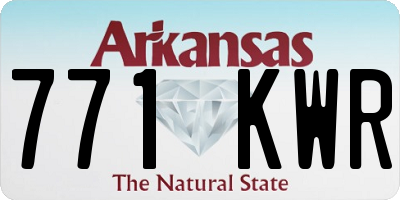 AR license plate 771KWR