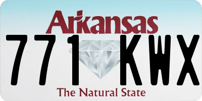 AR license plate 771KWX
