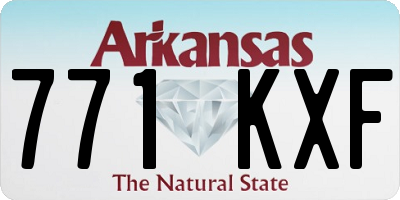 AR license plate 771KXF