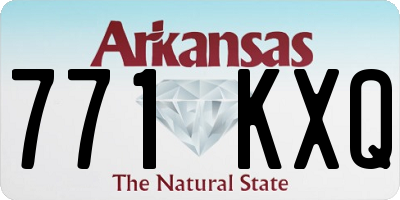 AR license plate 771KXQ