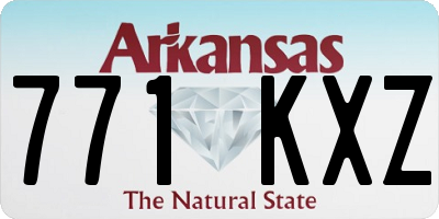 AR license plate 771KXZ