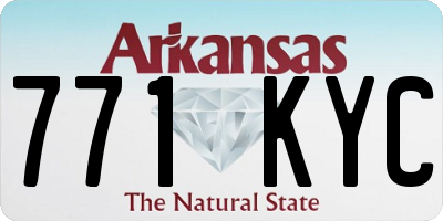 AR license plate 771KYC
