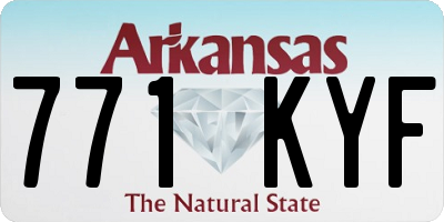 AR license plate 771KYF