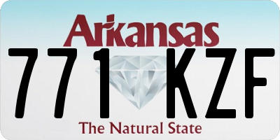 AR license plate 771KZF