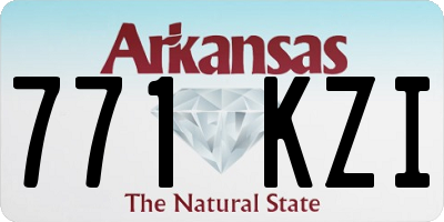 AR license plate 771KZI