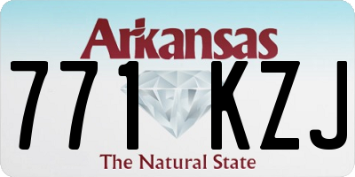 AR license plate 771KZJ