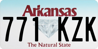 AR license plate 771KZK