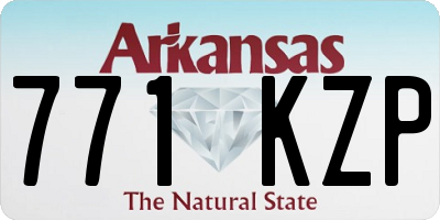 AR license plate 771KZP