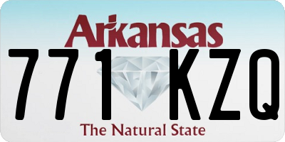 AR license plate 771KZQ