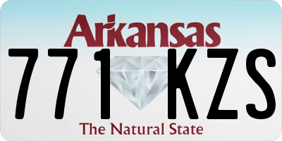AR license plate 771KZS