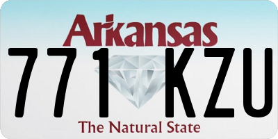 AR license plate 771KZU