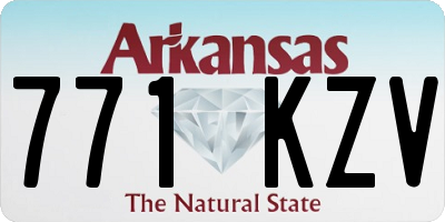 AR license plate 771KZV